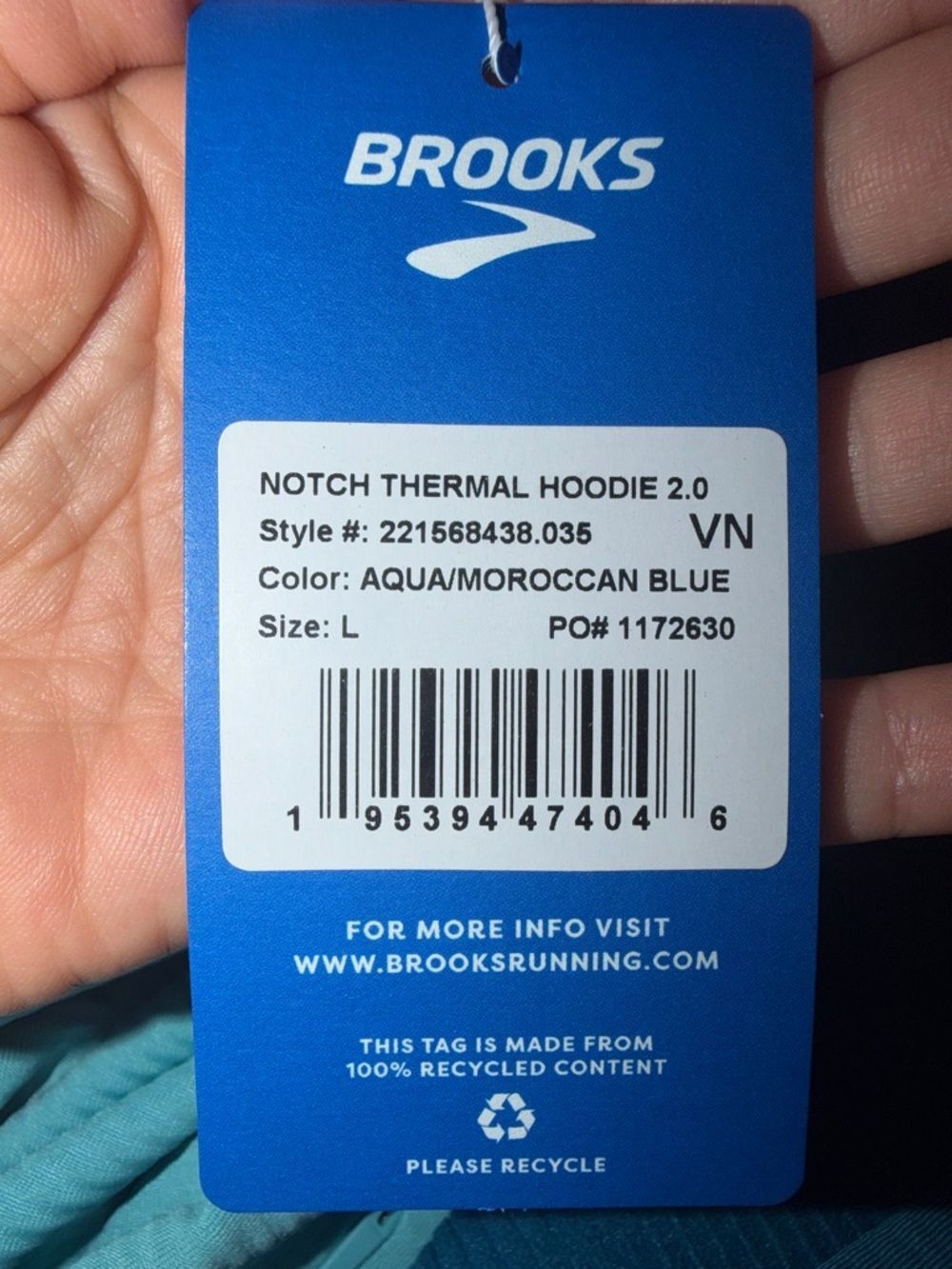 Brooks Notch Thermal Running Hoodie Women's Performance Pullover NEW Size L new - Picture 10 of 10